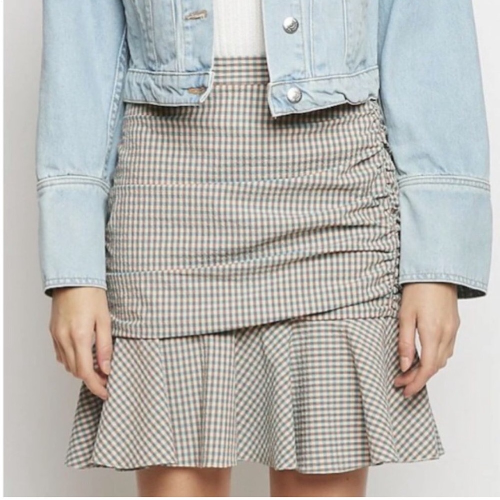 Veronica Beard Taras Skirt Plaid Gingham